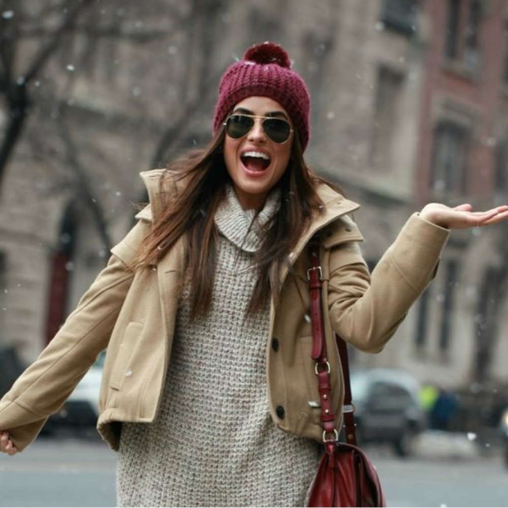 Zara Camel cropped wool pea coat